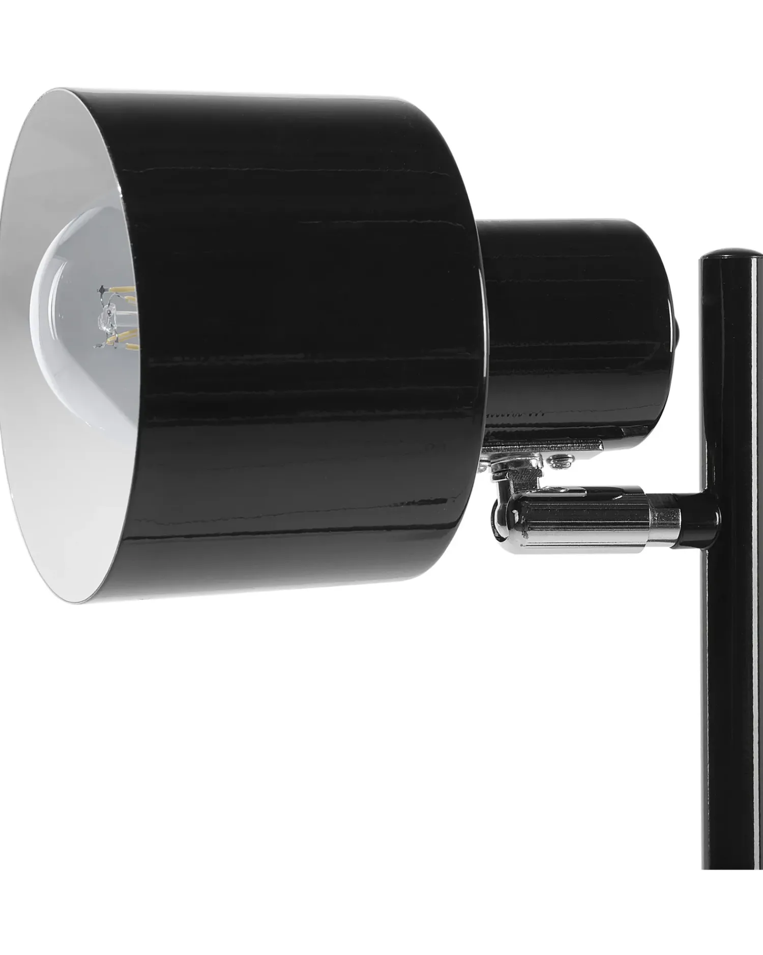 Outlet Beliani Lampada da pavimento CORBONES Regolabile Metallo Nero Grigio Nero
