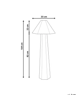 Clearance Beliani Lampada da pavimento DEMBI Lino sintetico chiaro Beige