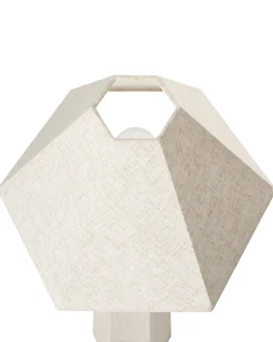 Clearance Beliani Lampada da pavimento DEMBI Lino sintetico chiaro Beige