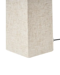 Clearance Beliani Lampada da pavimento DEMBI Lino sintetico chiaro Beige