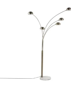 Outlet Beliani Lampada da pavimento FLINDERS Regolabile Metallo Oro