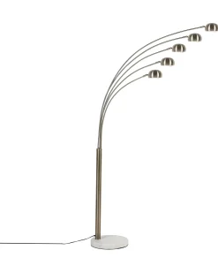 Outlet Beliani Lampada da pavimento FLINDERS Regolabile Metallo Oro
