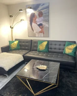 Outlet Beliani Lampada da pavimento FLINDERS Regolabile Metallo Oro