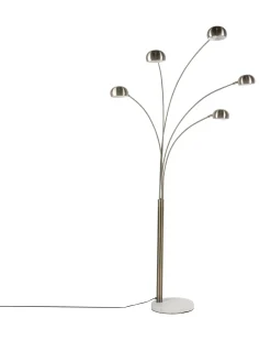 Outlet Beliani Lampada da pavimento FLINDERS Regolabile Metallo Oro