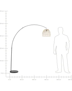 Discount Beliani Lampada da pavimento GUAVIARE Rattan Beige Beige Naturale Nero