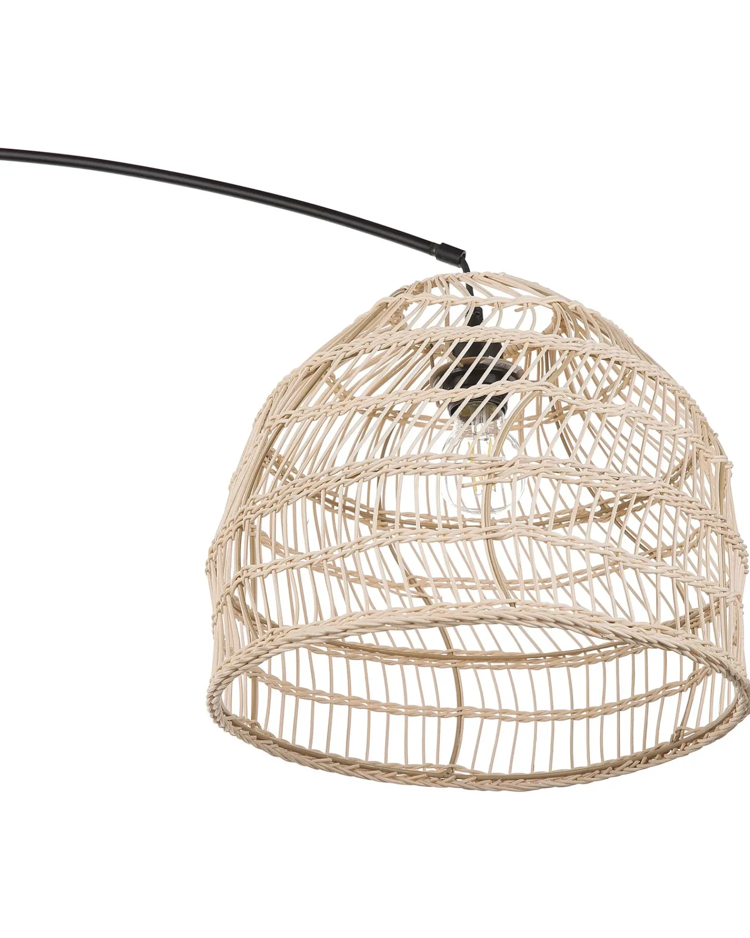 Discount Beliani Lampada da pavimento GUAVIARE Rattan Beige Beige Naturale Nero