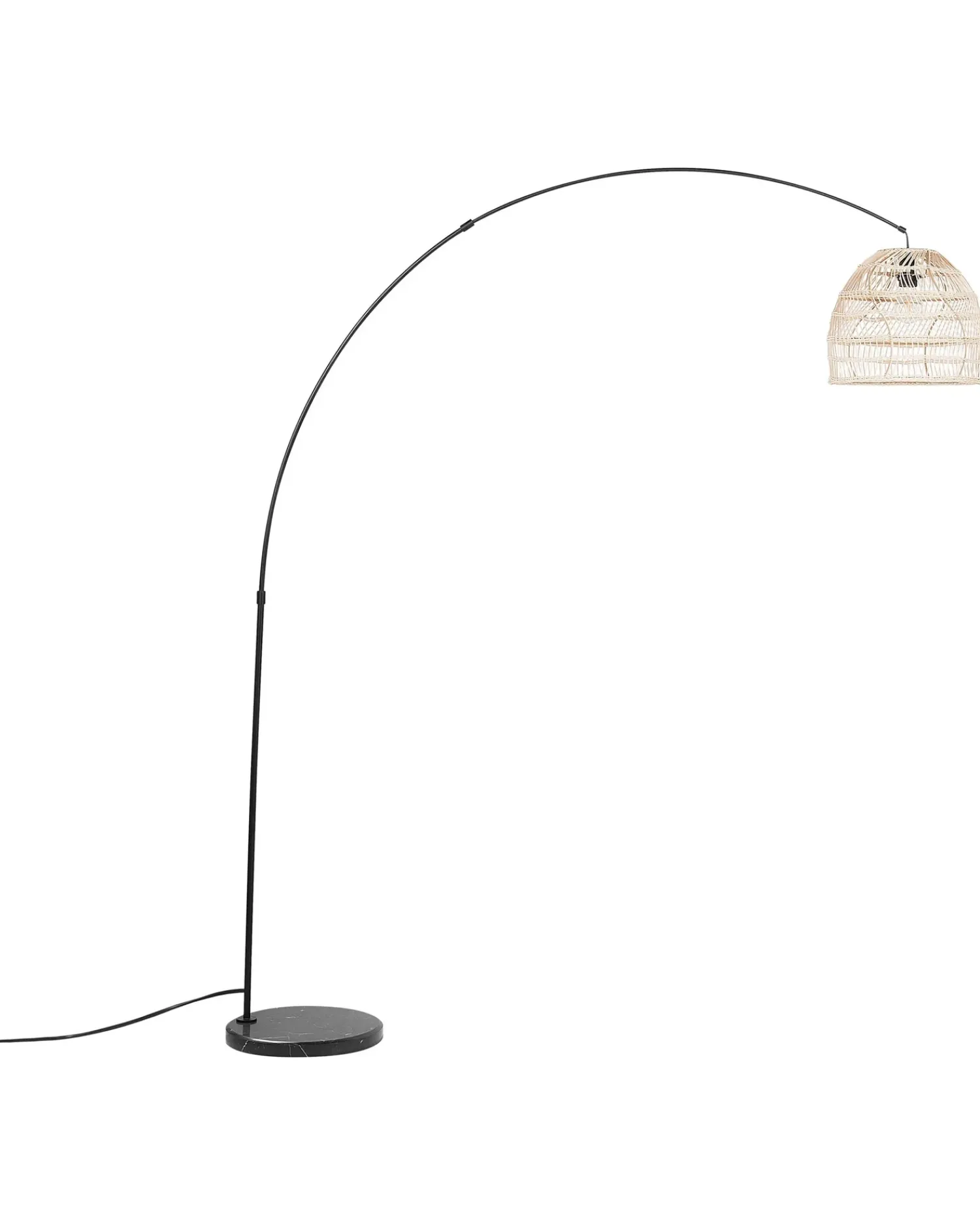 Discount Beliani Lampada da pavimento GUAVIARE Rattan Beige Beige Naturale Nero