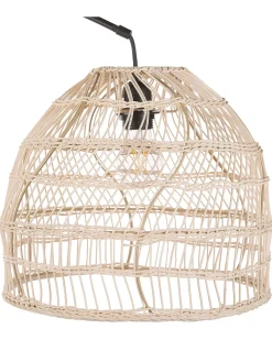 Discount Beliani Lampada da pavimento GUAVIARE Rattan Beige Beige Naturale Nero