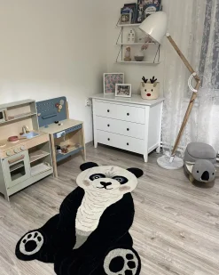 New Beliani Lampada da pavimento HETTON Regolabile Legno di quercia Bianco Bianco Marrone