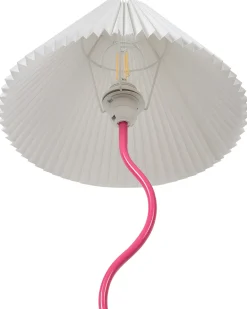 Beliani Lampada da pavimento JIKAWO Metallo Rosa Bianco Rosa