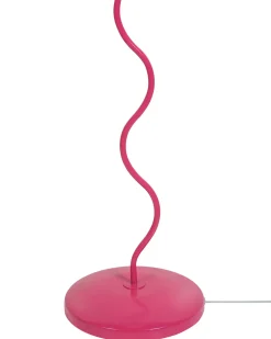 Beliani Lampada da pavimento JIKAWO Metallo Rosa Bianco Rosa