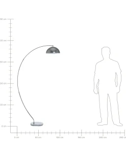 Best Beliani Lampada da pavimento KAMA Metallo Argento Argento Nero