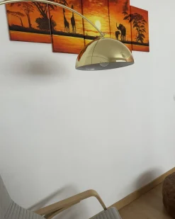Clearance Beliani Lampada da pavimento KAMA Metallo Oro
