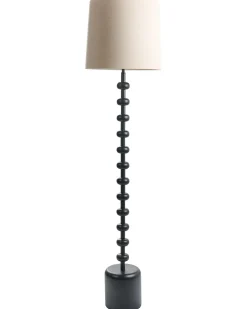 Hot Beliani Lampada da pavimento KRIOS Metallo Nero Beige Nero