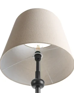 Hot Beliani Lampada da pavimento KRIOS Metallo Nero Beige Nero