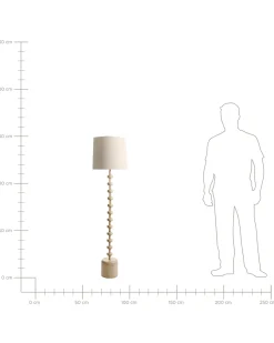 Discount Beliani Lampada da pavimento KRIOS Metallo Marrone chiaro Beige Marrone