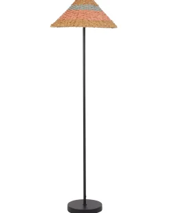Online Beliani Lampada da pavimento KYOGA Corda di carta Beige Beige Blu Nero Rosa