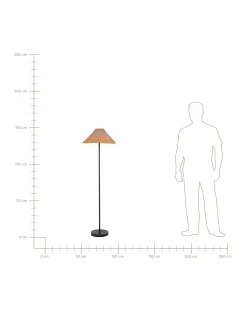 Online Beliani Lampada da pavimento KYOGA Corda di carta Beige Beige Blu Nero Rosa