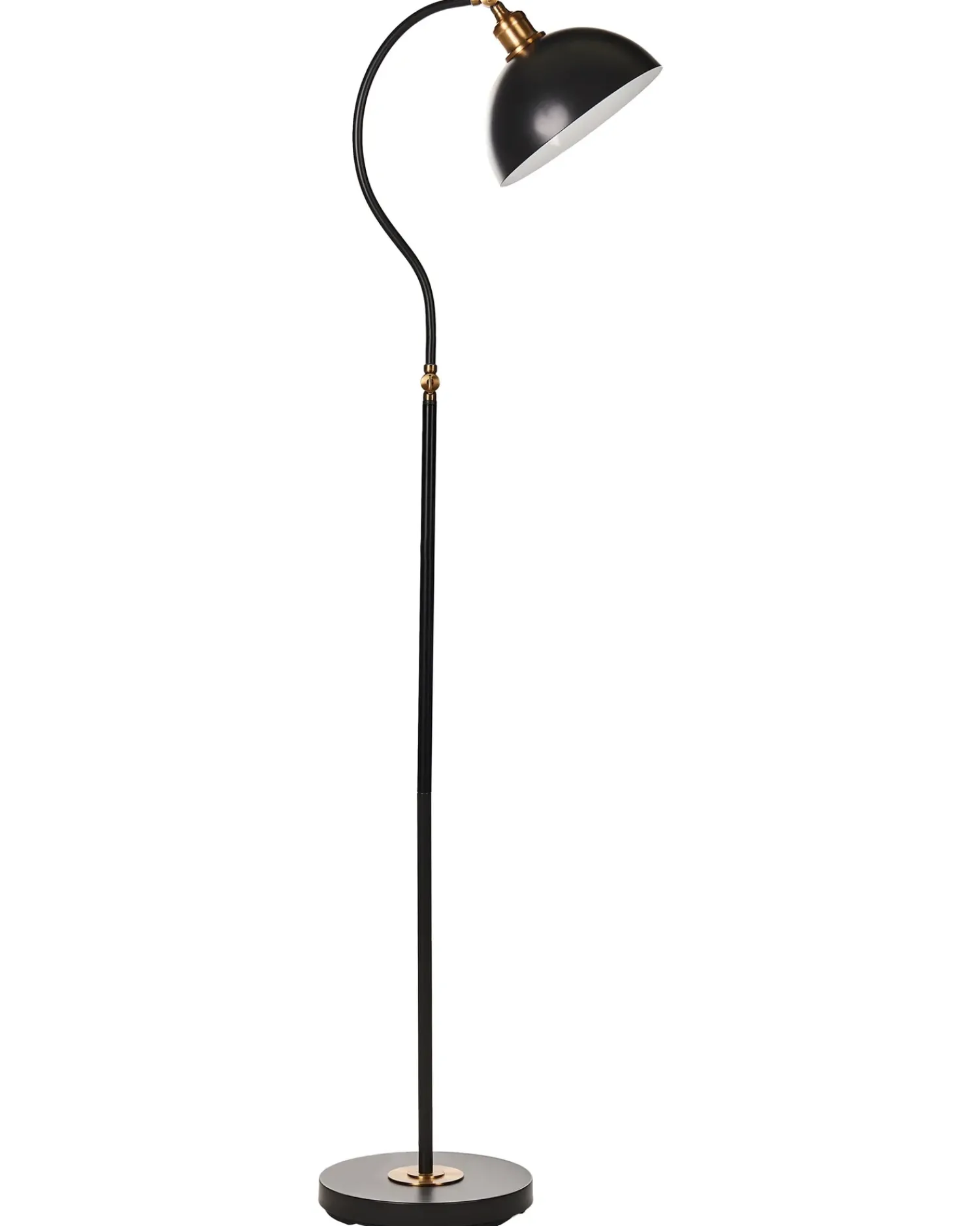 Hot Beliani Lampada da pavimento LENNON Regolabile Metallo Nero Bianco Nero Oro