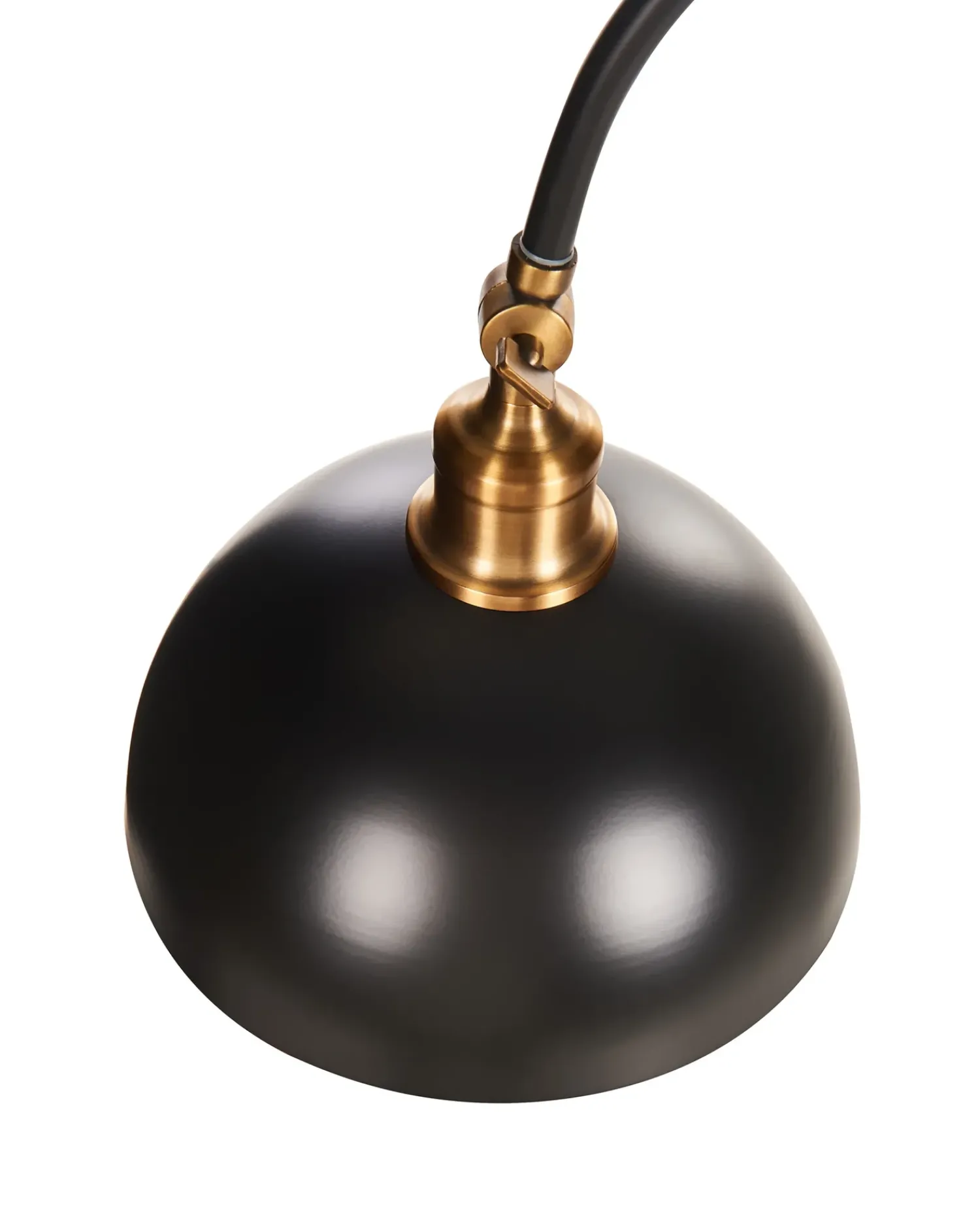 Hot Beliani Lampada da pavimento LENNON Regolabile Metallo Nero Bianco Nero Oro