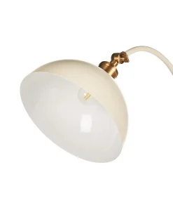 Hot Beliani Lampada da pavimento LENNON Regolabile Metallo Beige chiaro Bianco Beige Oro