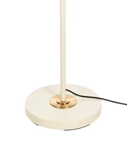 Hot Beliani Lampada da pavimento LENNON Regolabile Metallo Beige chiaro Bianco Beige Oro