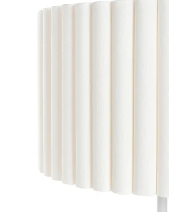 Discount Beliani Lampada da pavimento LOURENS Metallo Bianco sporco Bianco Beige