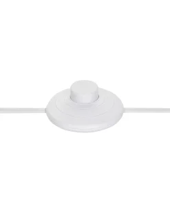 Discount Beliani Lampada da pavimento LOURENS Metallo Bianco sporco Bianco Beige