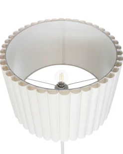 Discount Beliani Lampada da pavimento LOURENS Metallo Bianco sporco Bianco Beige