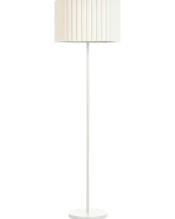Discount Beliani Lampada da pavimento LOURENS Metallo Bianco sporco Bianco Beige