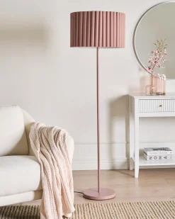 Outlet Beliani Lampada da pavimento LOURENS Metallo chiaro Marrone