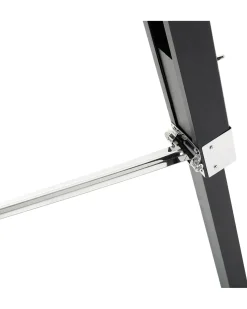 Hot Beliani Lampada da pavimento MADEIRA Legno di pino Nero Argento Nero