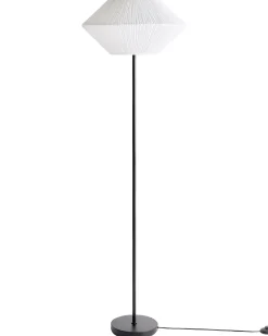 Hot Beliani Lampada da pavimento MAKETSI Metallo Nero Bianco Nero