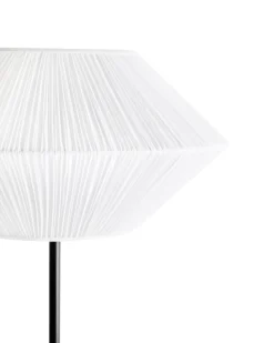 Hot Beliani Lampada da pavimento MAKETSI Metallo Nero Bianco Nero