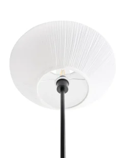 Hot Beliani Lampada da pavimento MAKETSI Metallo Nero Bianco Nero