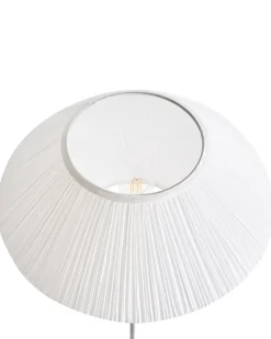 Hot Beliani Lampada da pavimento MAKETSI Metallo Nero Bianco Nero