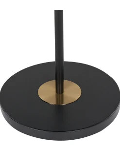Outlet Beliani Lampada da pavimento MELAWI Metallo Nero Oro Nero