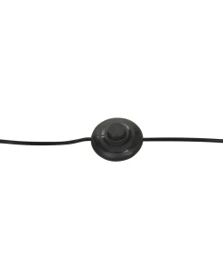 Clearance Beliani Lampada da pavimento MERRICA Metallo Nero Beige Naturale Nero