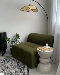 Clearance Beliani Lampada da pavimento MERRICA Metallo Nero Beige Naturale Nero