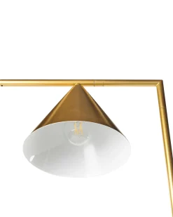 Beliani Lampada da pavimento MOCAL Metallo Oro Bianco Oro