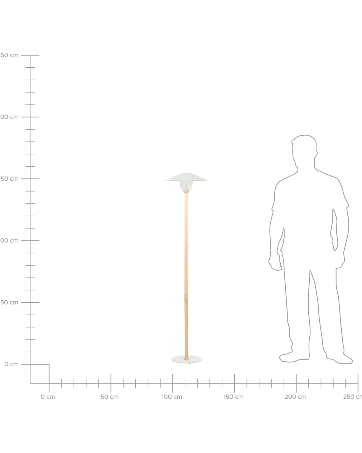 Best Beliani Lampada da pavimento MOPPY Legno di quercia Bianco Bianco Marrone