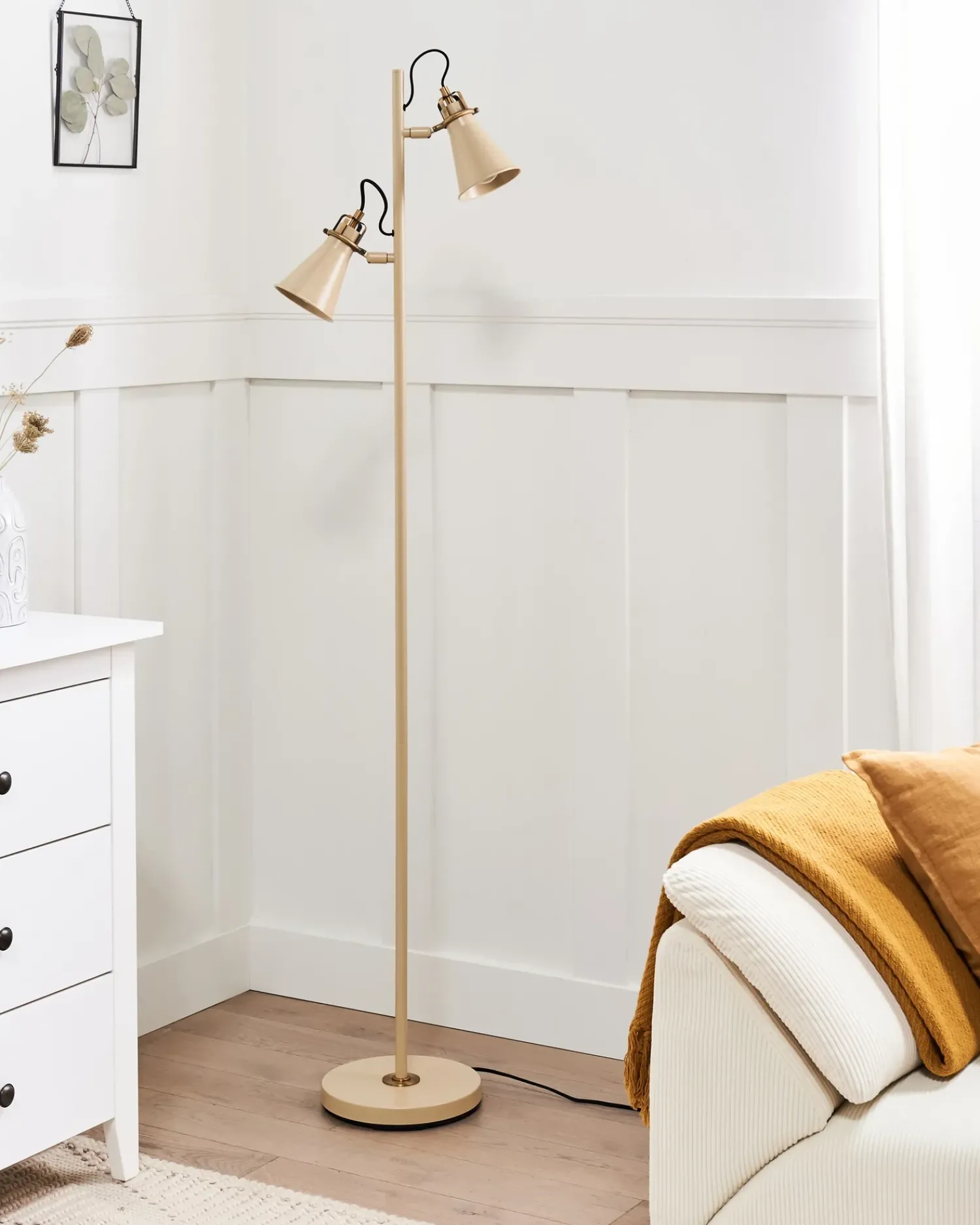 Discount Beliani MOYOLA Regolabile Metallo Beige Beige Oro