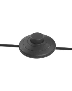 Discount Beliani Lampada da pavimento NITRA Legno di quercia Nero Marrone Nero