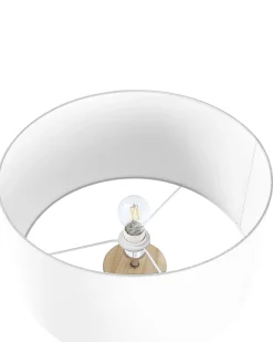 Hot Beliani Lampada da pavimento NITRA Legno di quercia Bianco Bianco Marrone