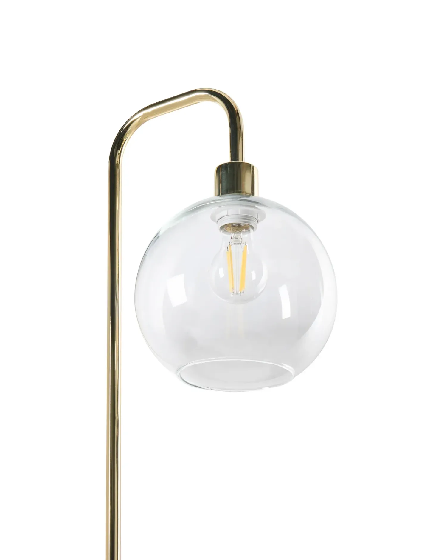 Clearance Beliani Lampada da pavimento OKAVANGO Metallo Oro Oro Trasparente