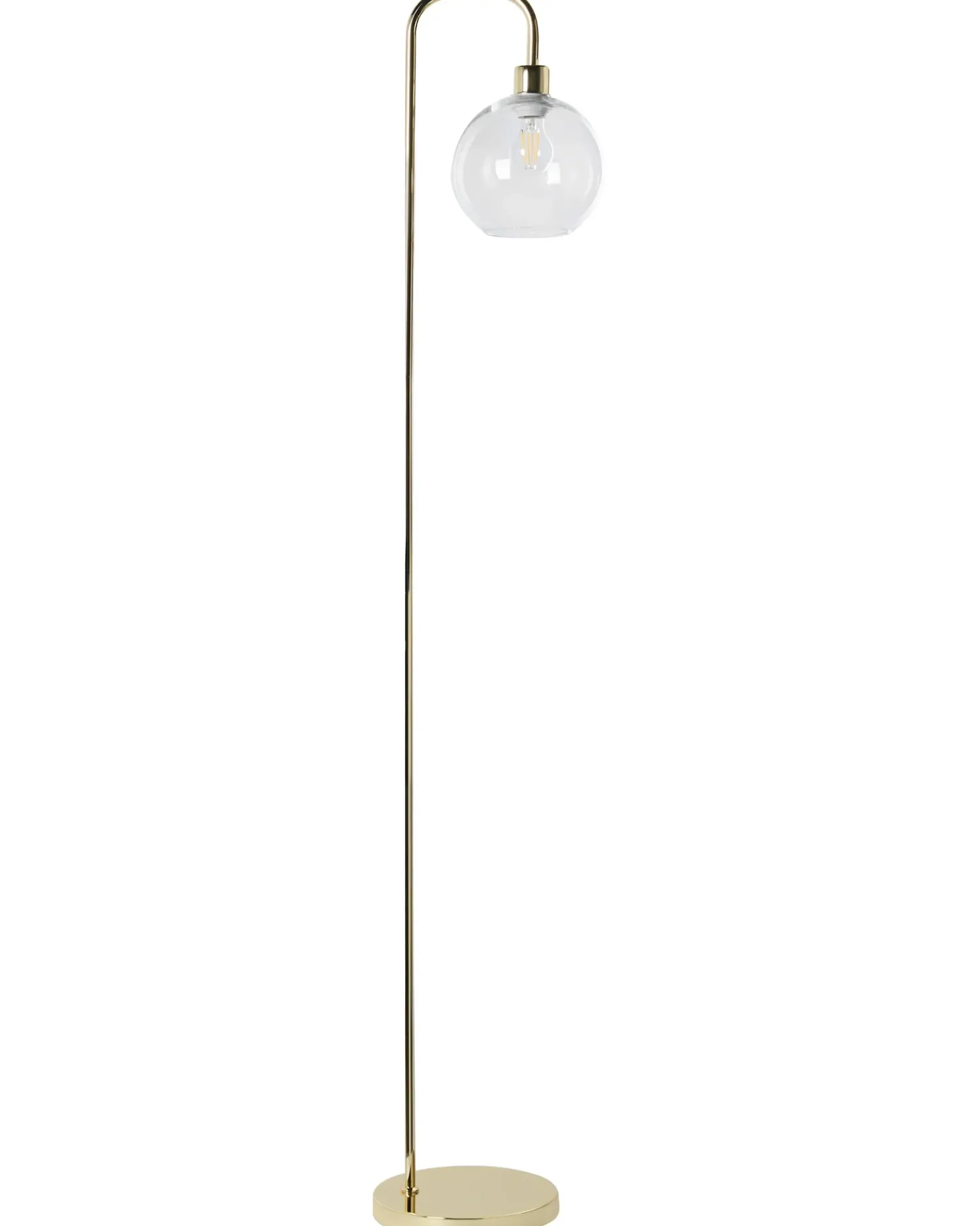 Clearance Beliani Lampada da pavimento OKAVANGO Metallo Oro Oro Trasparente