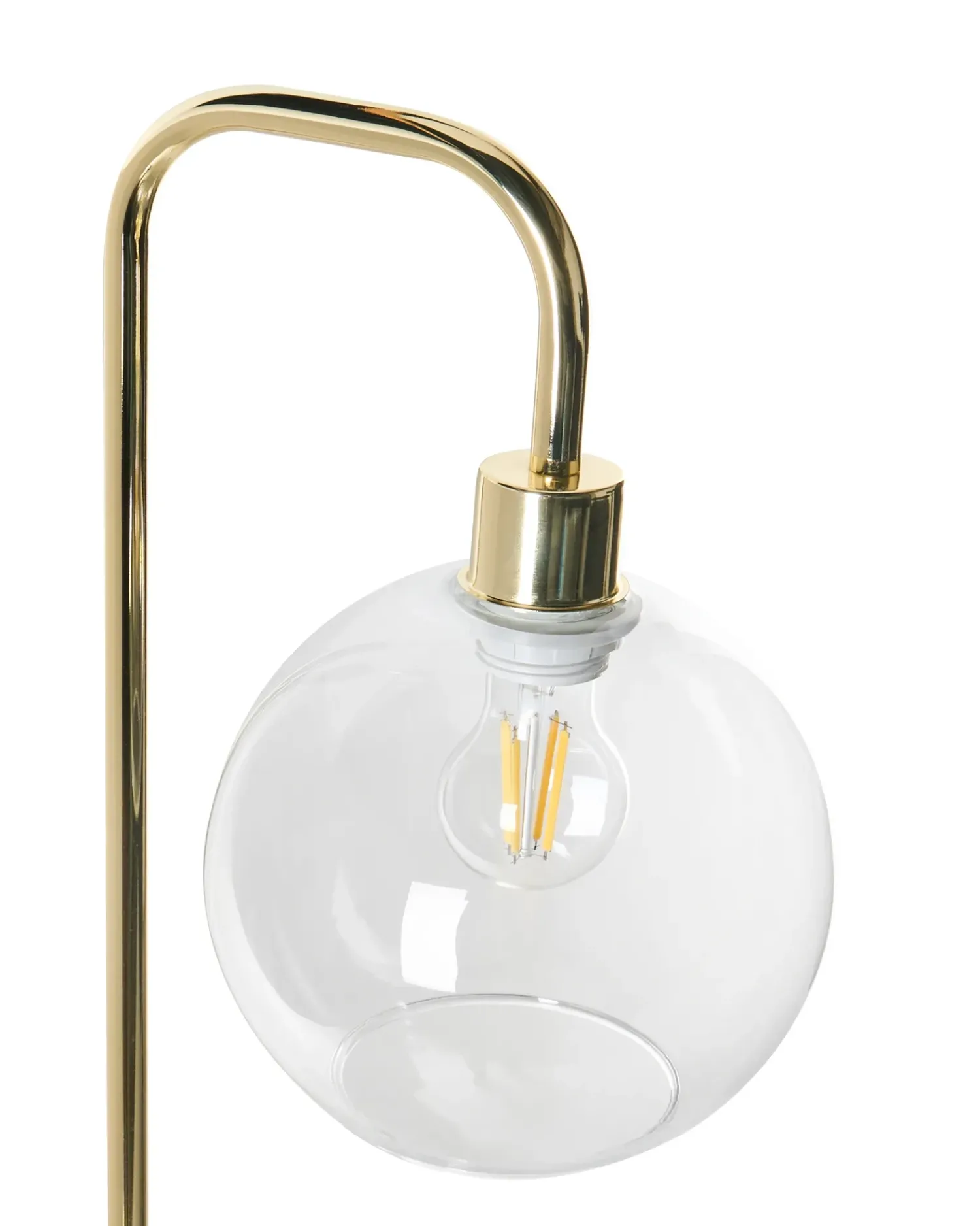 Clearance Beliani Lampada da pavimento OKAVANGO Metallo Oro Oro Trasparente