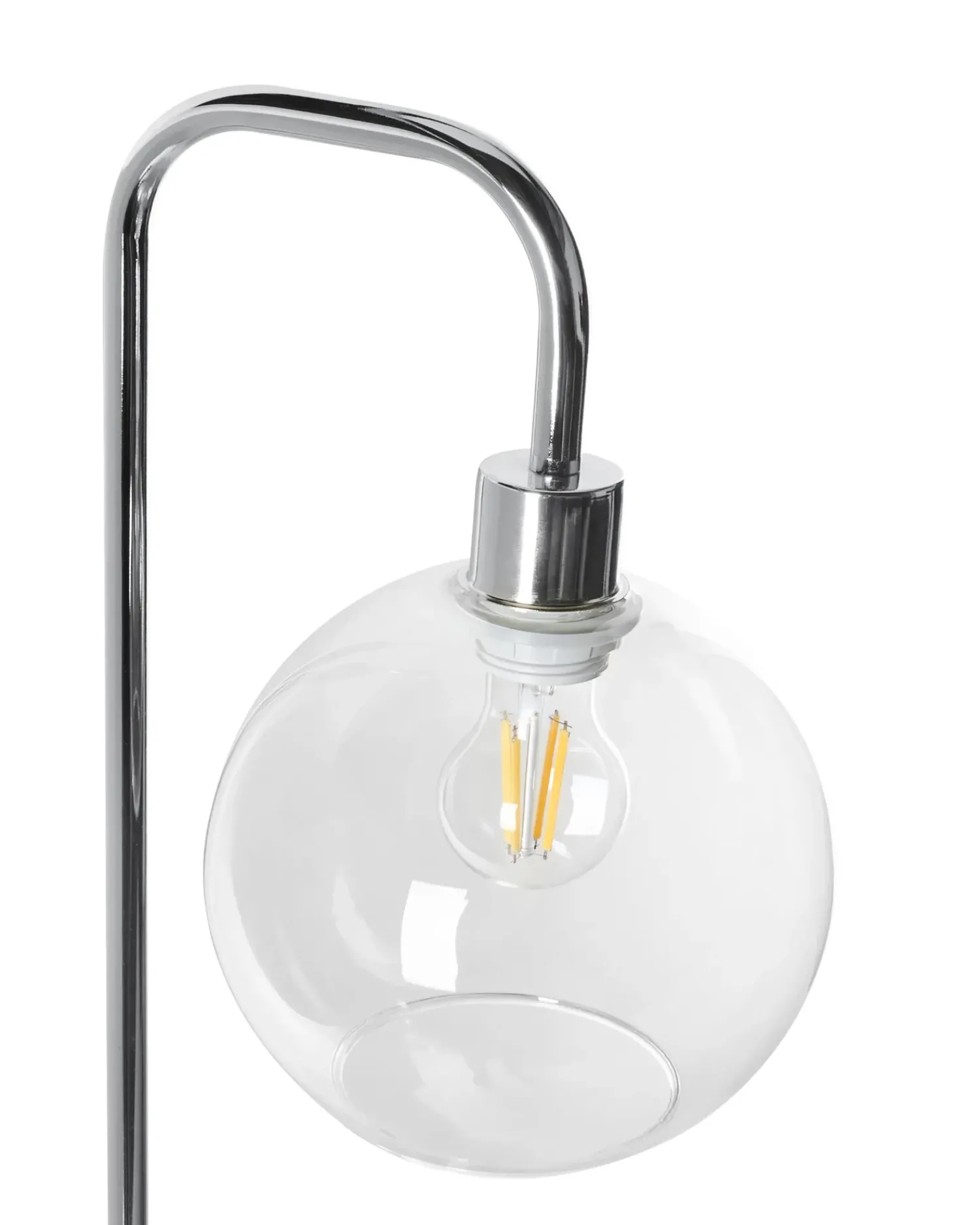 Clearance Beliani Lampada da pavimento OKAVANGO Metallo Argento Argento Trasparente