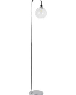 Clearance Beliani Lampada da pavimento OKAVANGO Metallo Argento Argento Trasparente