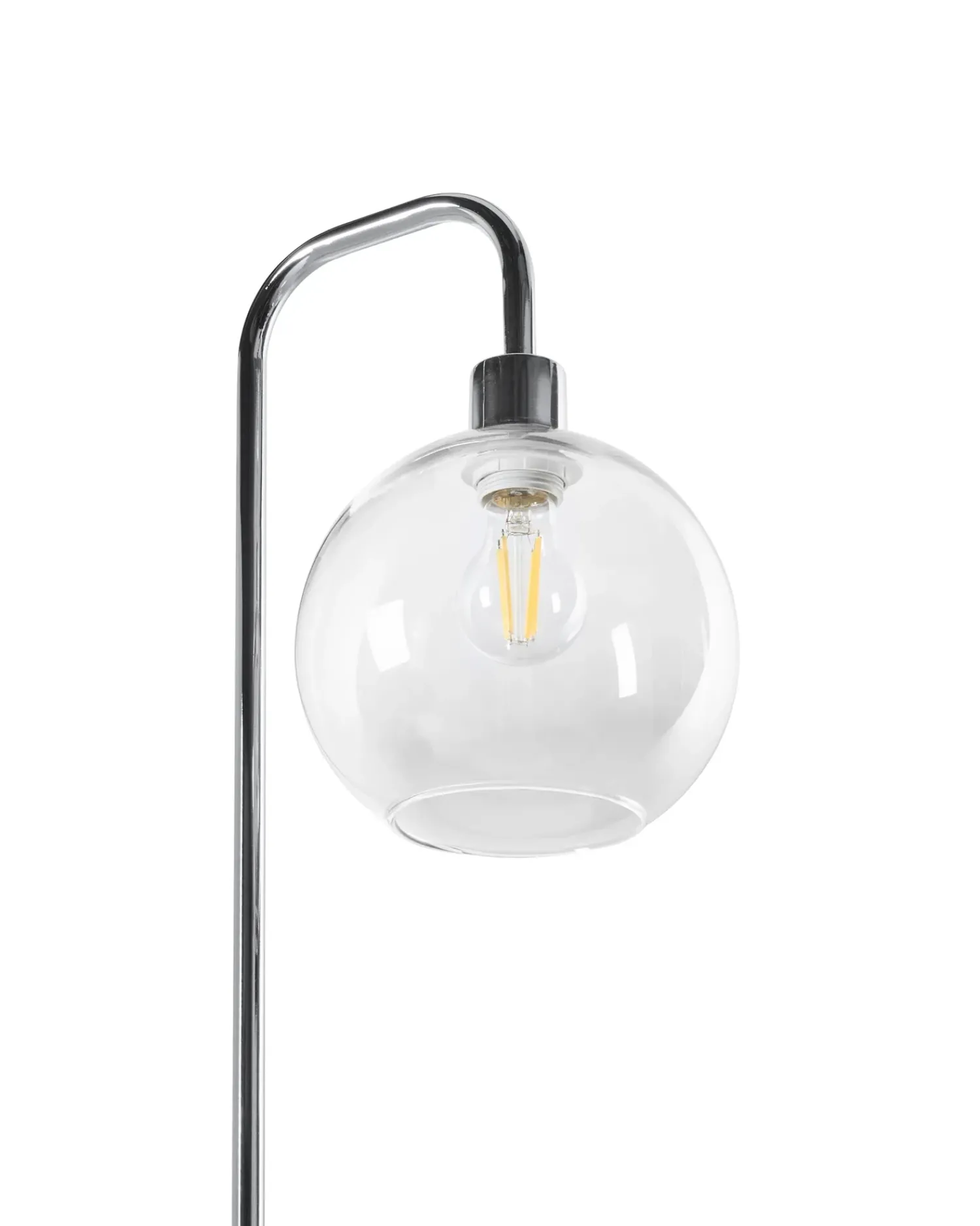 Clearance Beliani Lampada da pavimento OKAVANGO Metallo Argento Argento Trasparente